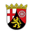 Auf dem Bild ist das Wappen des Bundeslandes Rheinland-Pfalz zu sehen.