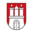 Auf dem Bild ist das Wappen des Bundeslandes Hamburg zu sehen.