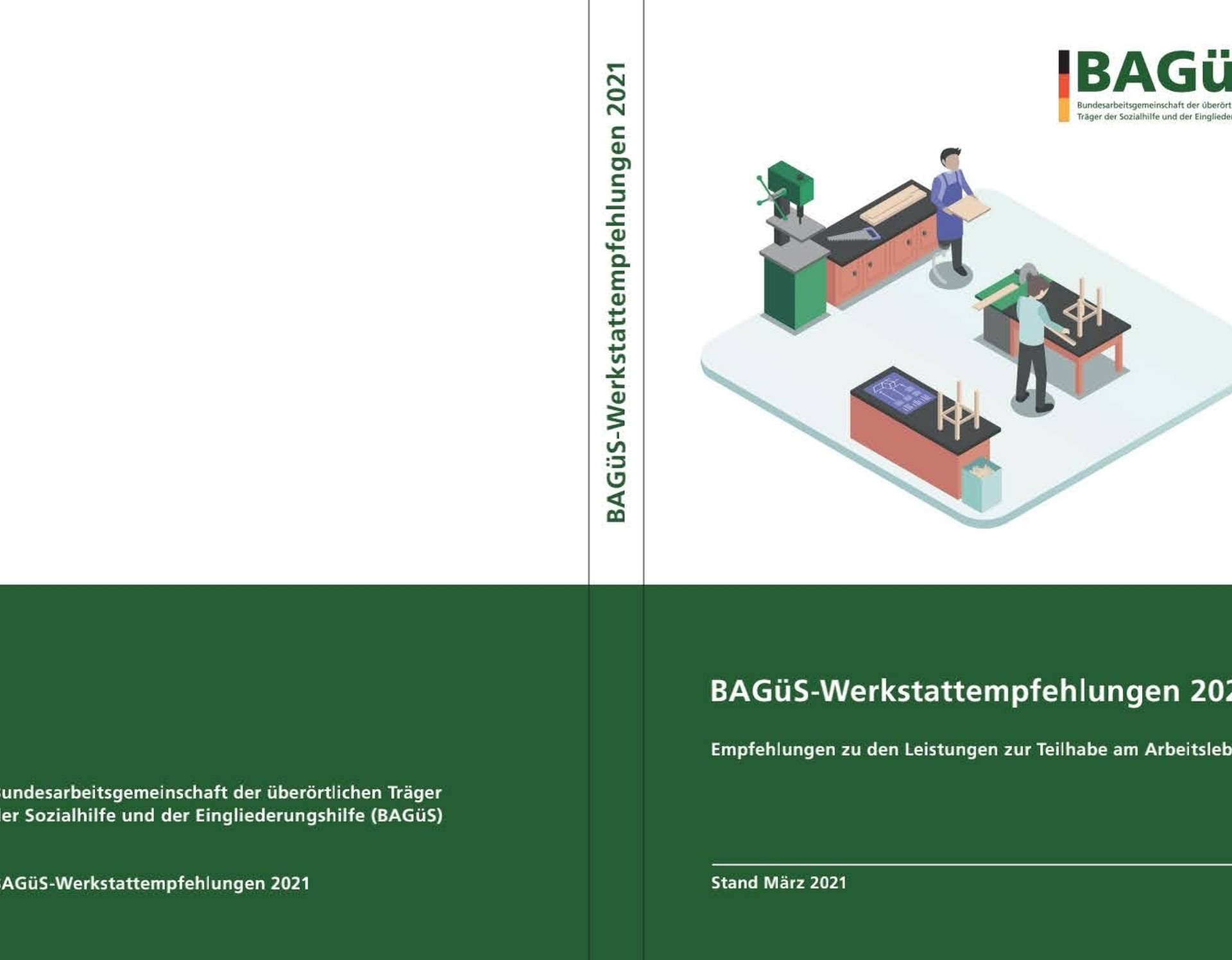 Das aktuelle Titelblatt der BAGüS-Werkstattempfehlungen 2021. Quelle:BAGüS
