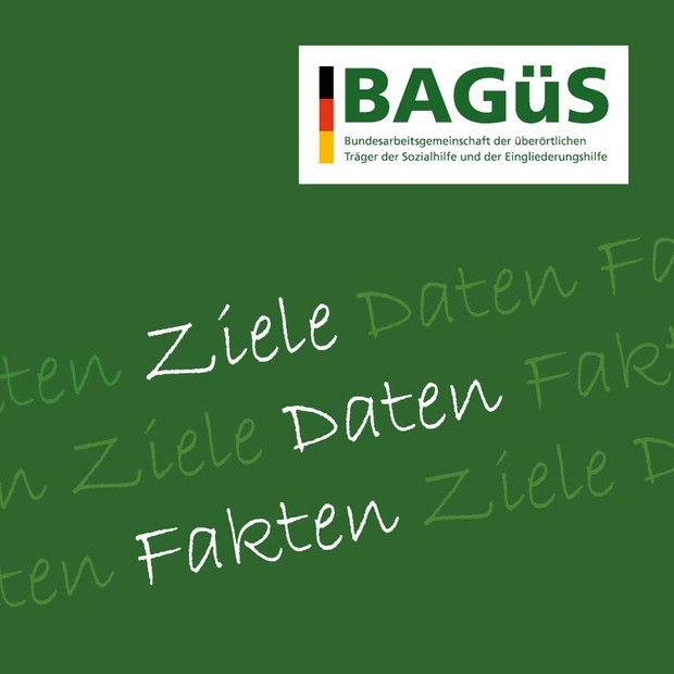 Das Bild zeigt die Titelseite der Broschüre "BAGüS - Ziele, Daten, Fakten"