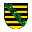 Auf dem Bild ist das Wappen des Bundeslandes Sachsen zu sehen.